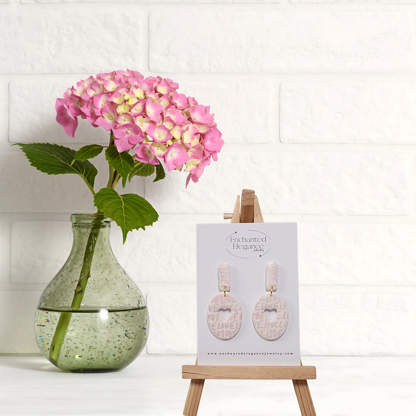 Shimmering Love Clay Earrings