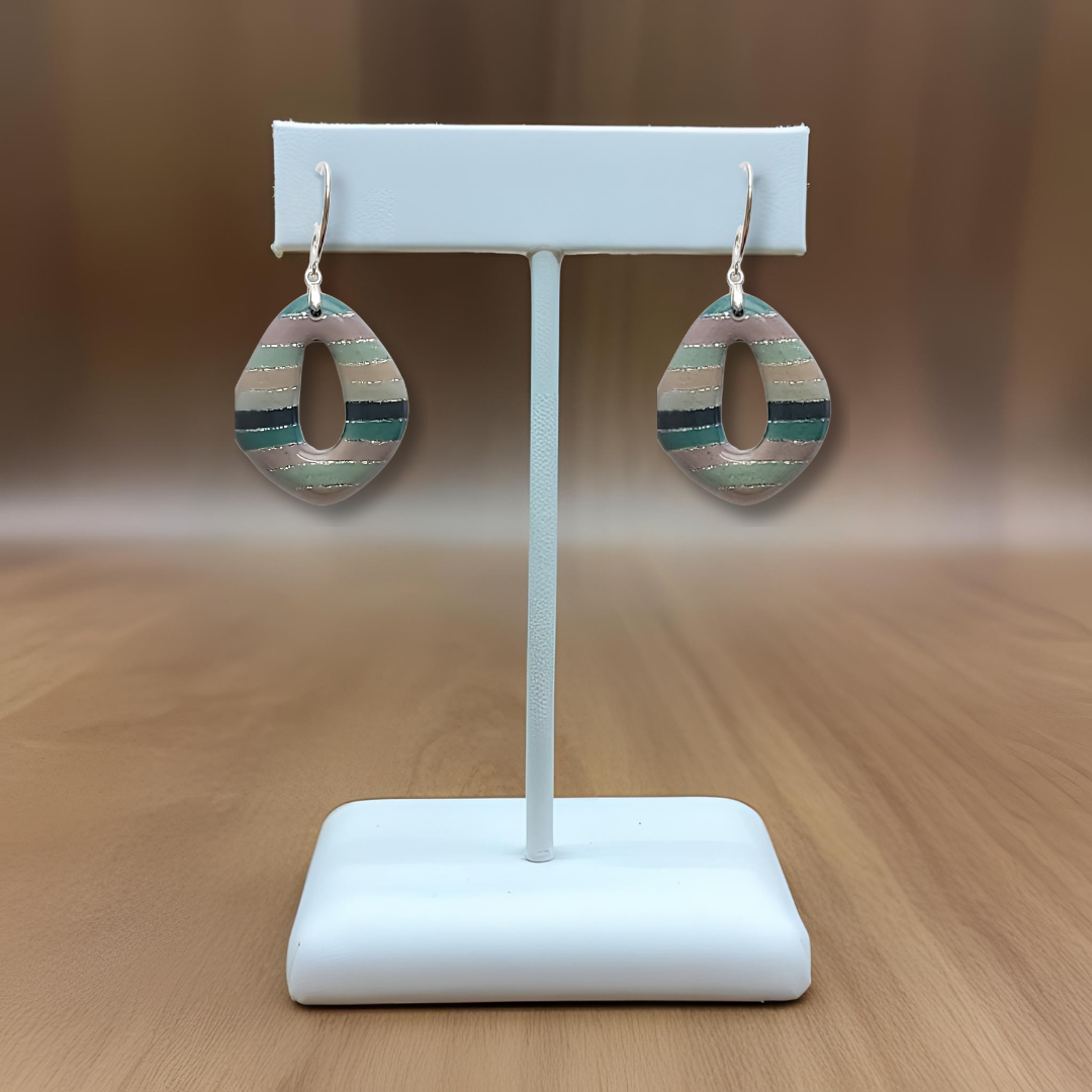 Dusky Sky Line Dangle Earrings