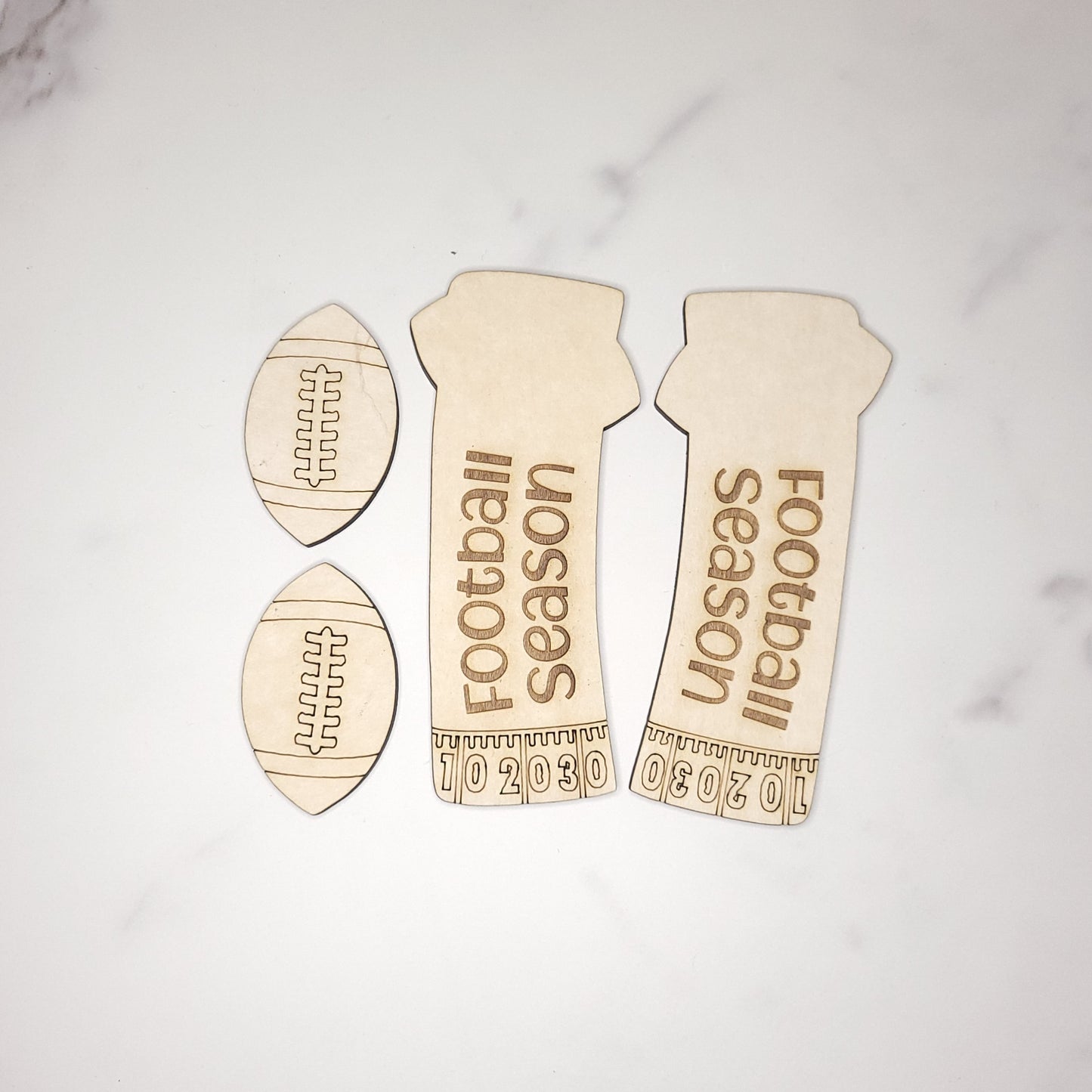 Football Season Wooden Barrette Blank