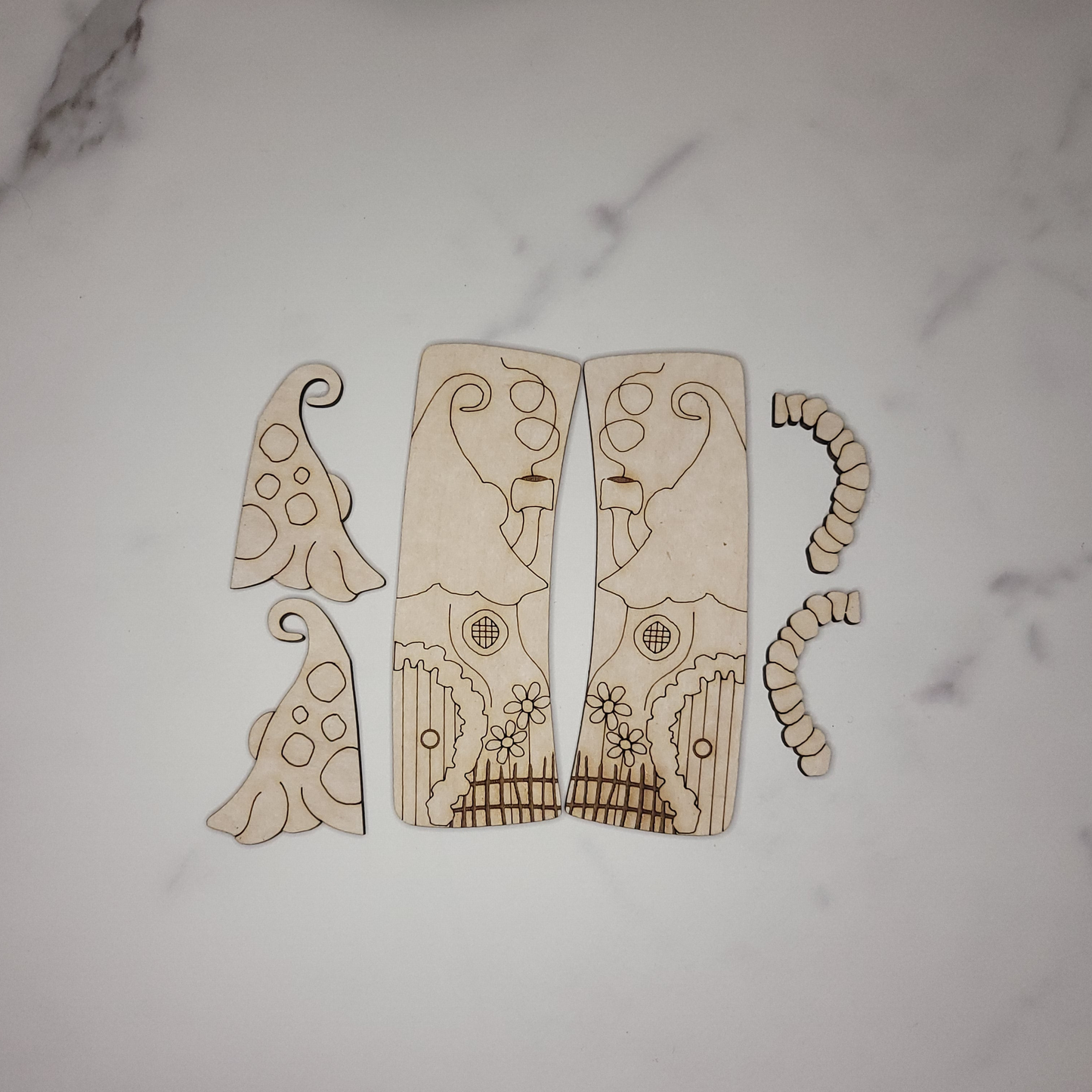 Fairy Cottage Laser Cut Barrette Blanks – DIY Wooden Hair Clip Bases