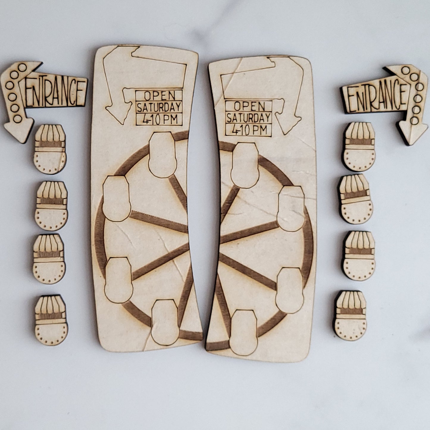 Ferris Wheel Laser Cut Barrette Blanks – Carnival Clip Bases for DIY