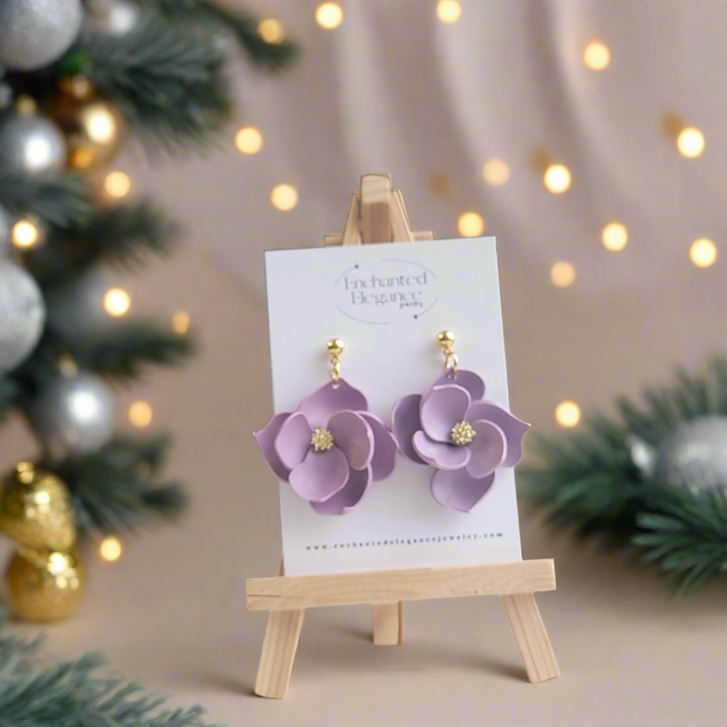 Mauve Shimmering Tia Earrings