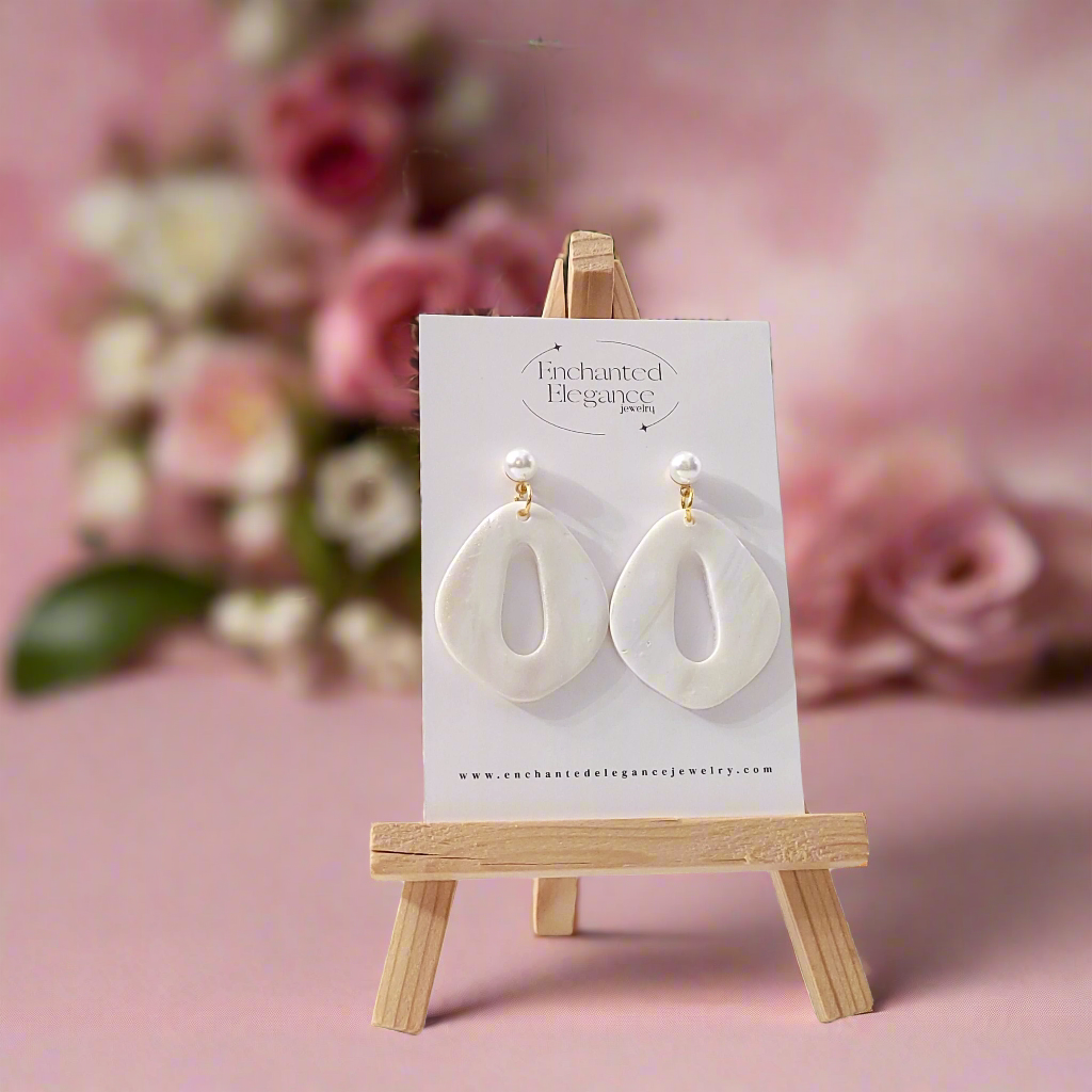 Shimmering Oval Earrings