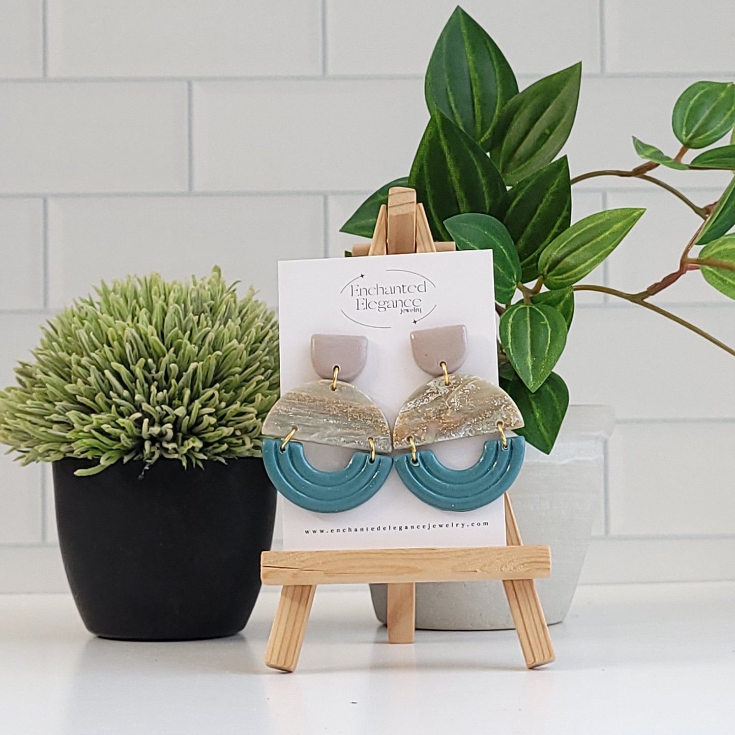 Golden Horizon Dangle Earrings