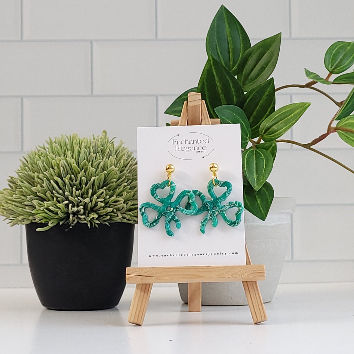 Shamrock Dangle Earrings