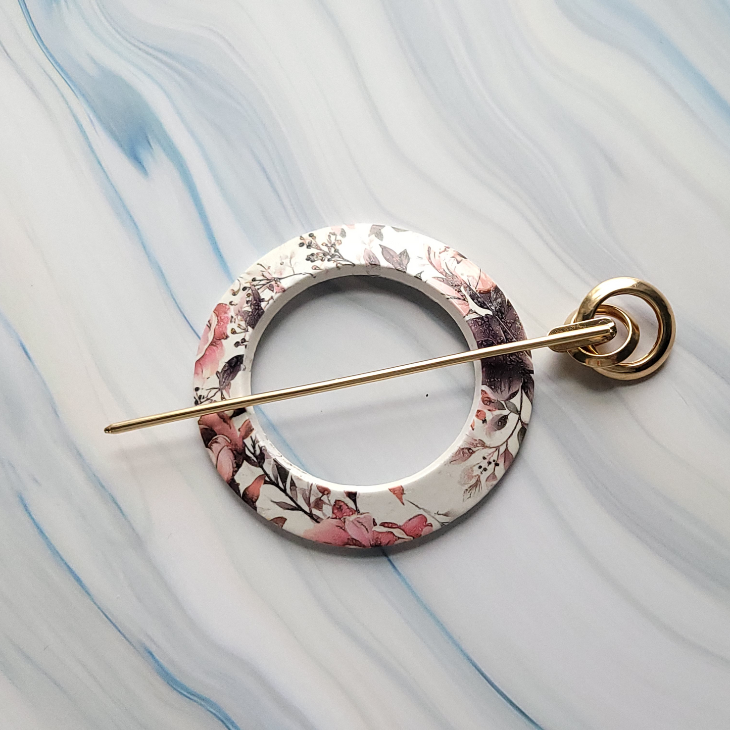 Pink Floral Hair Pin