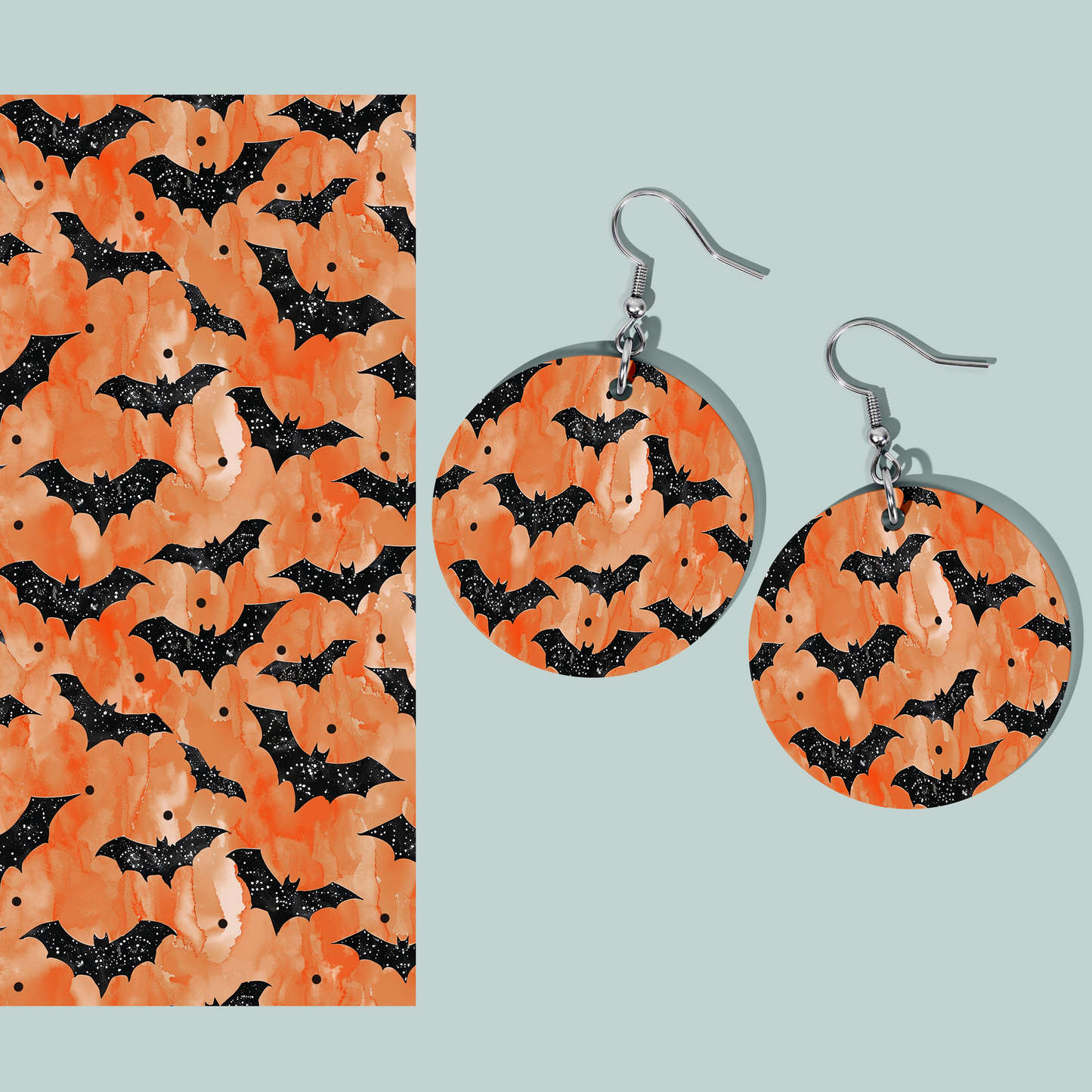 Halloween Bats 1125 Clay Transfer Sheet
