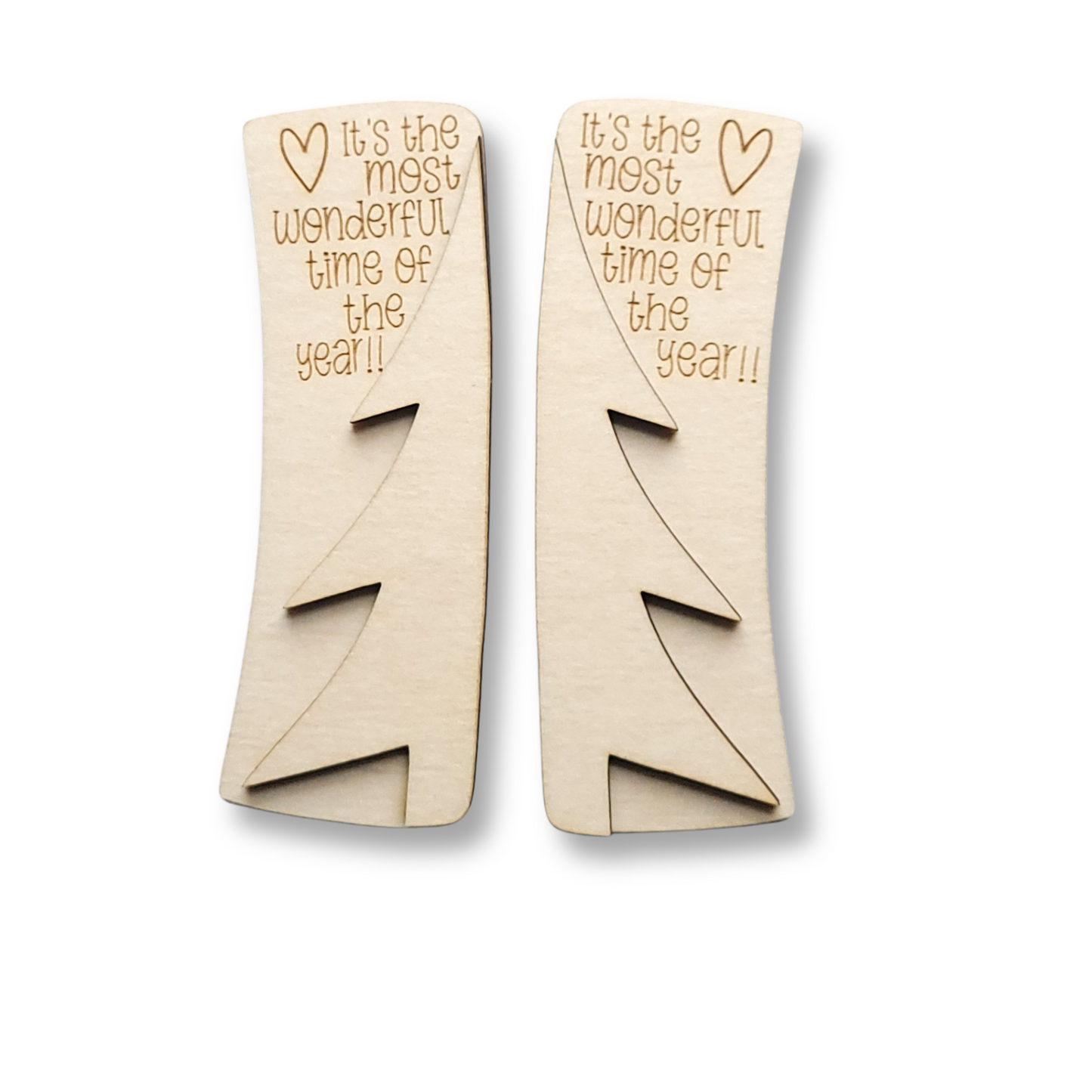 Christmas Tree Wooden Hair Clip Blanks – DIY Wooden Hair Clip Bases