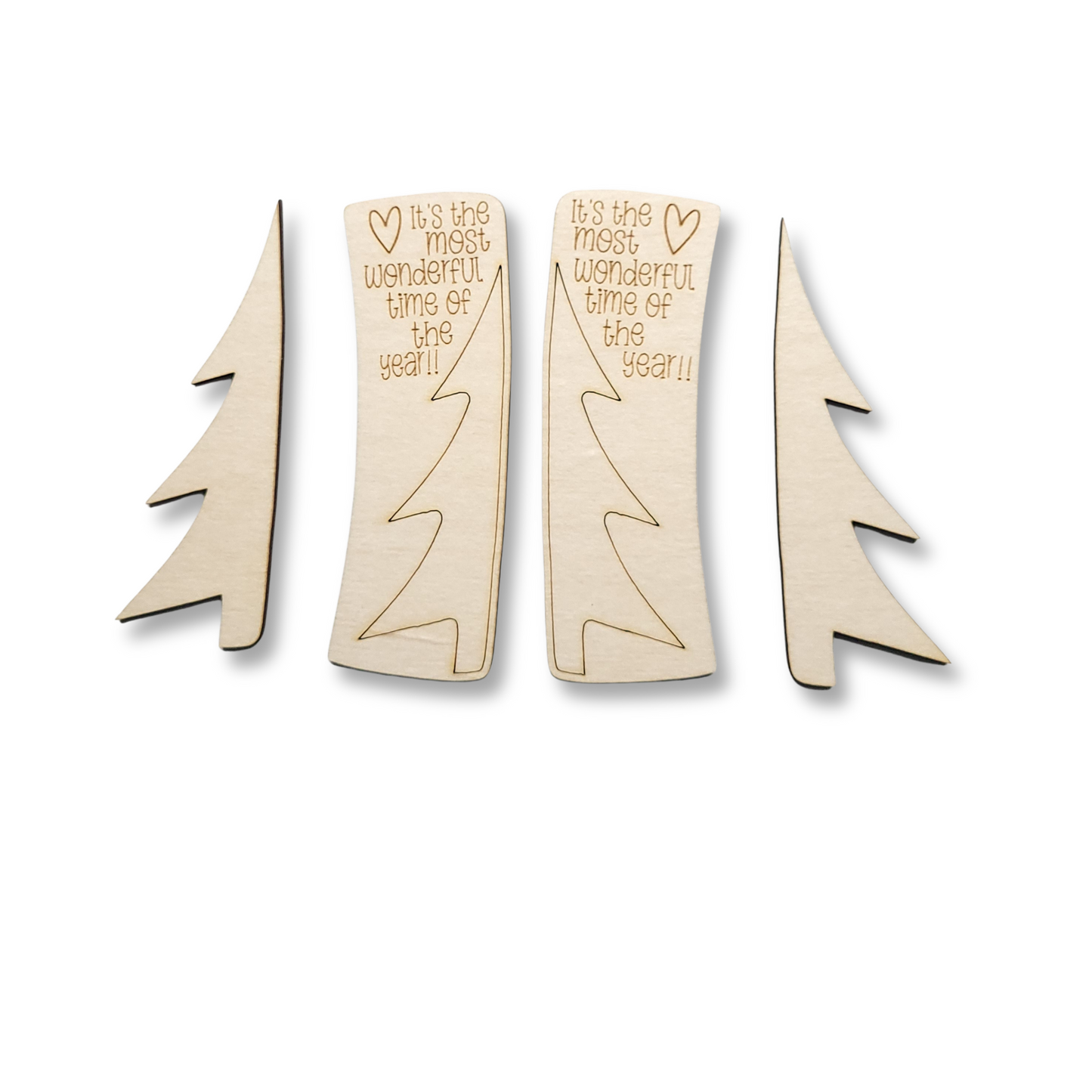 Christmas Tree Wooden Hair Clip Blanks – DIY Wooden Hair Clip Bases