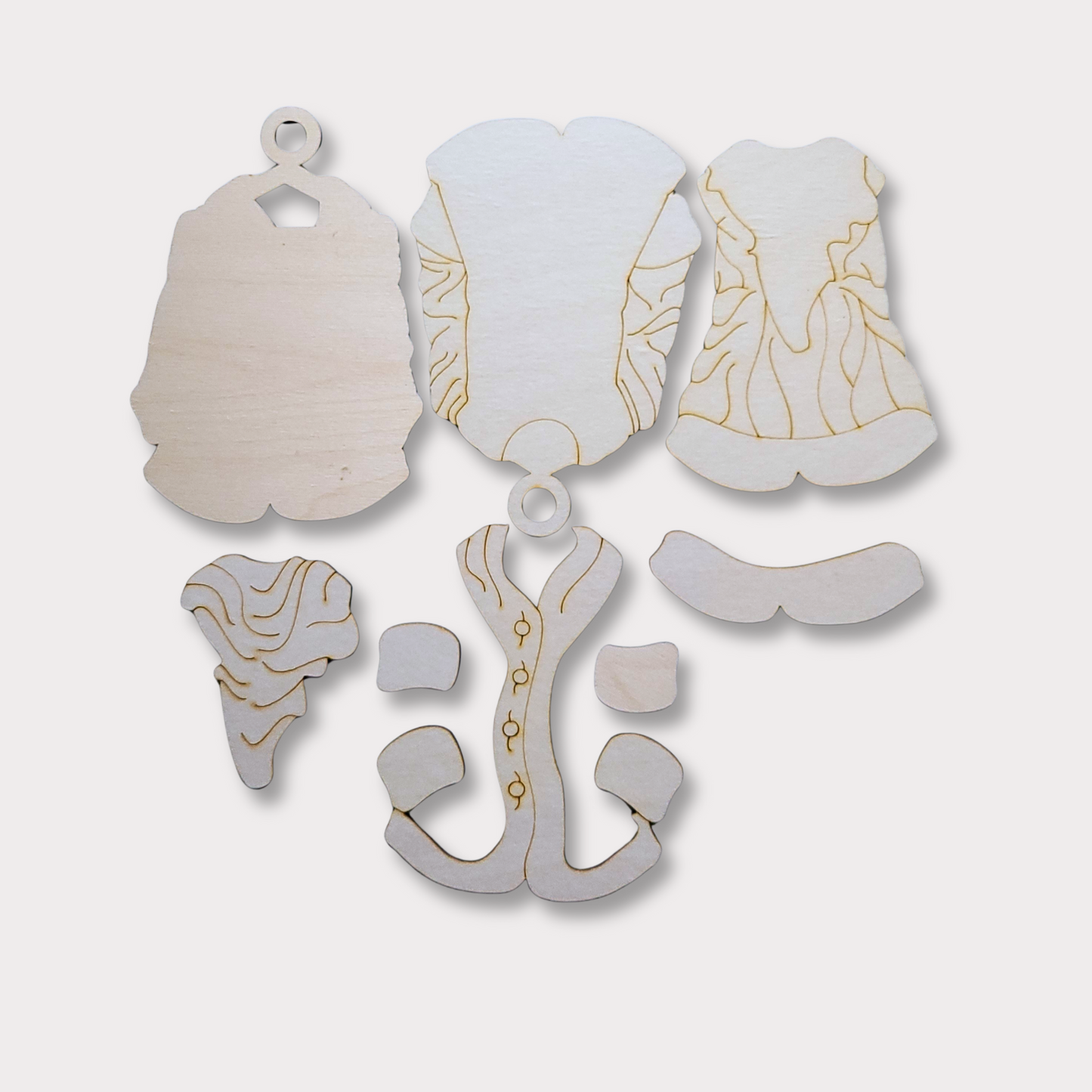 Santa's Magical Coat Wooden Ornament Blank