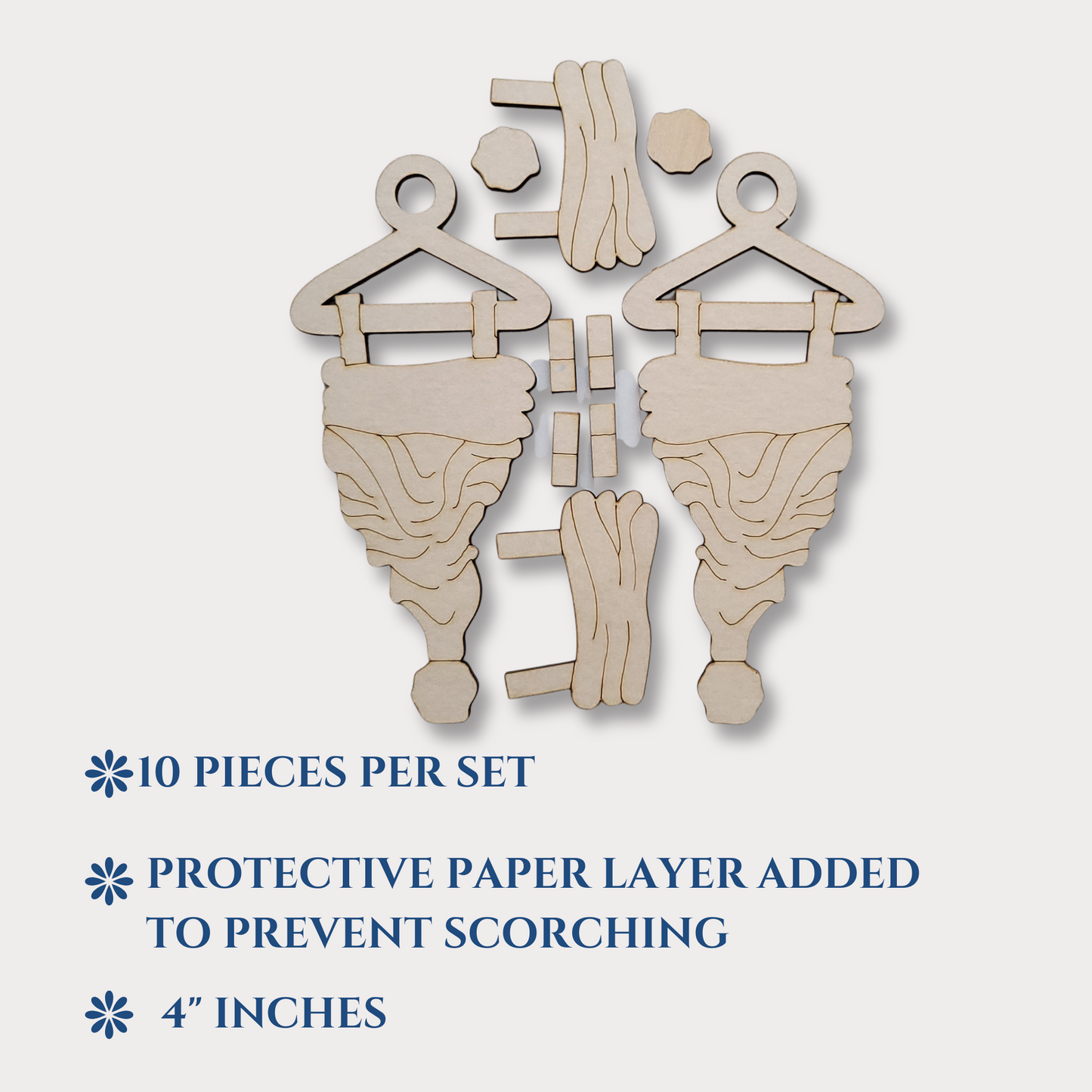 Santa Hat Wooden Ornament Blank