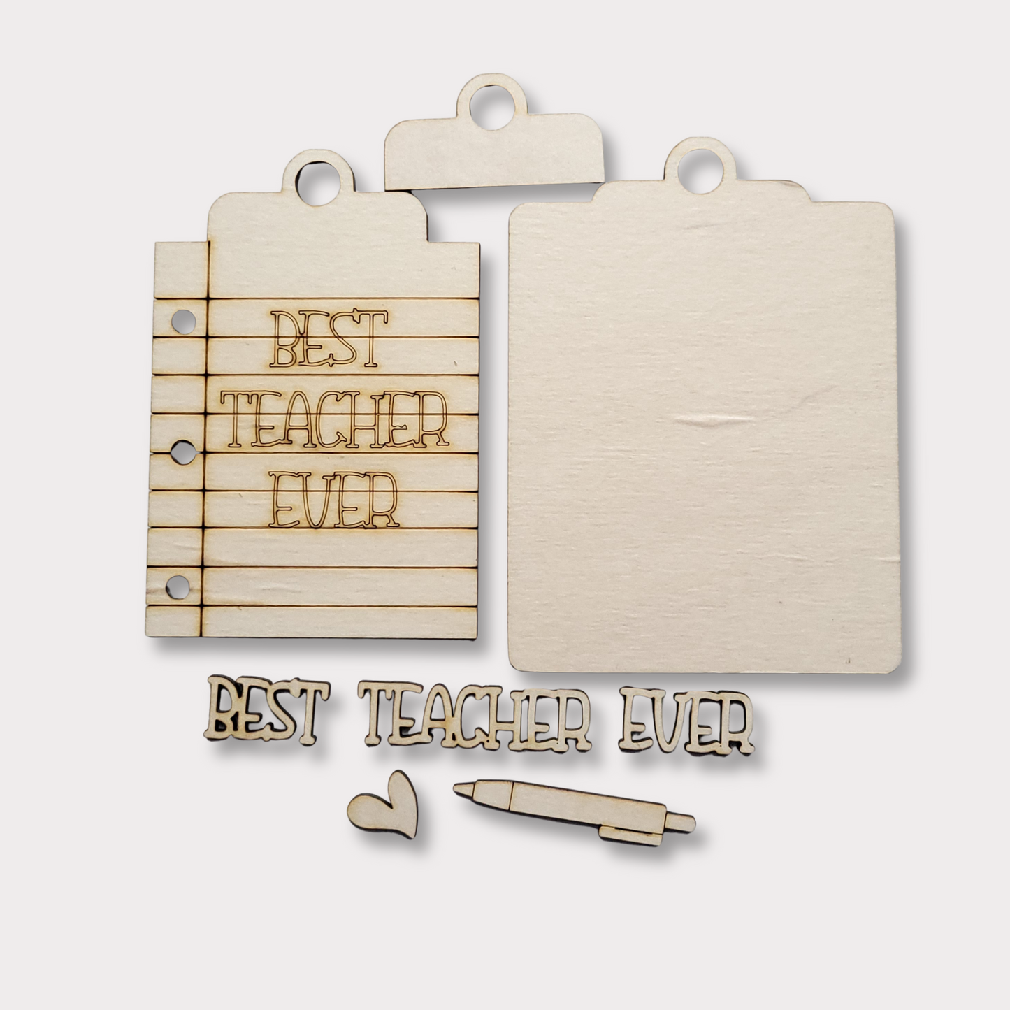 Best Teacher Wooden Ornament Blank