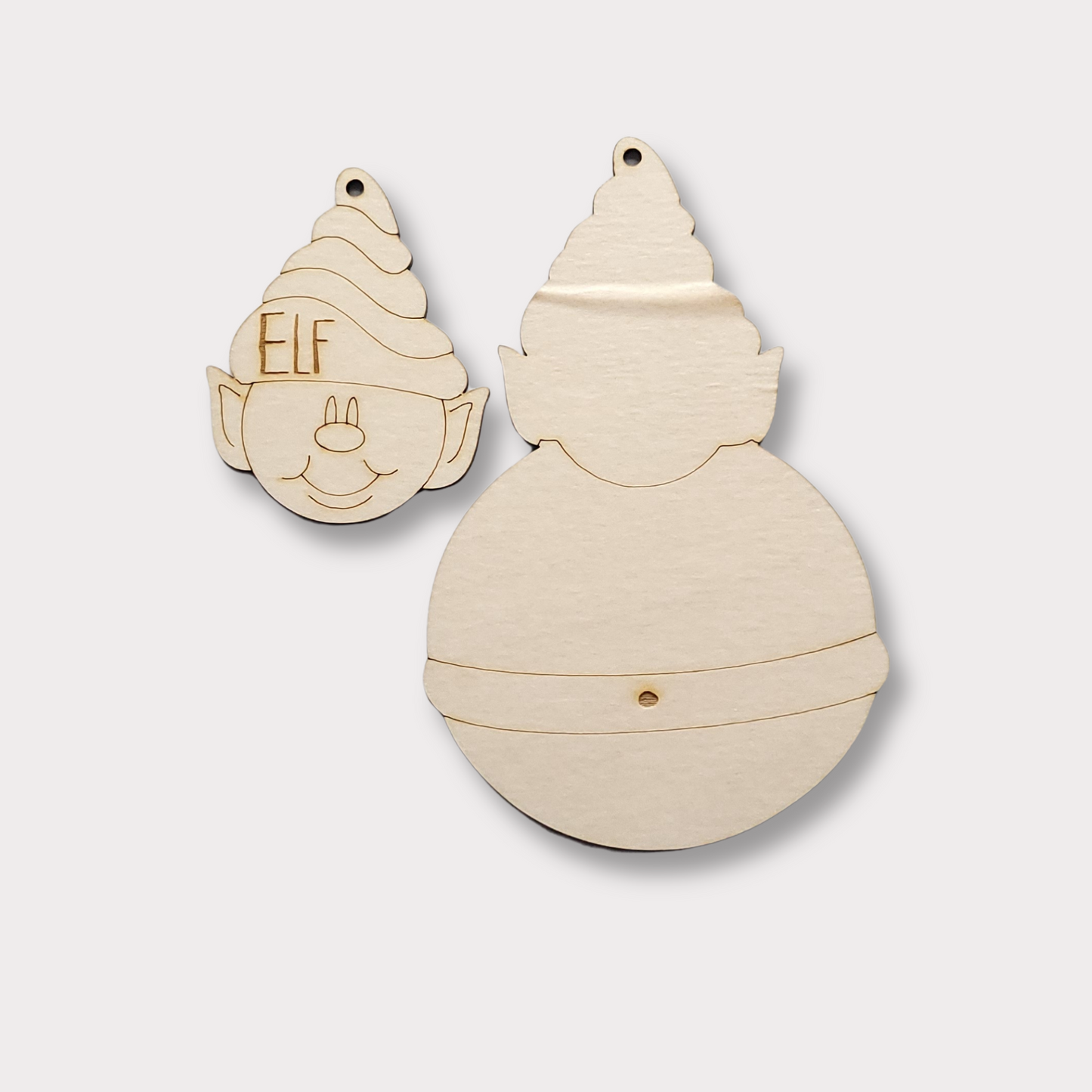 Elf Wooden Ornament Blank