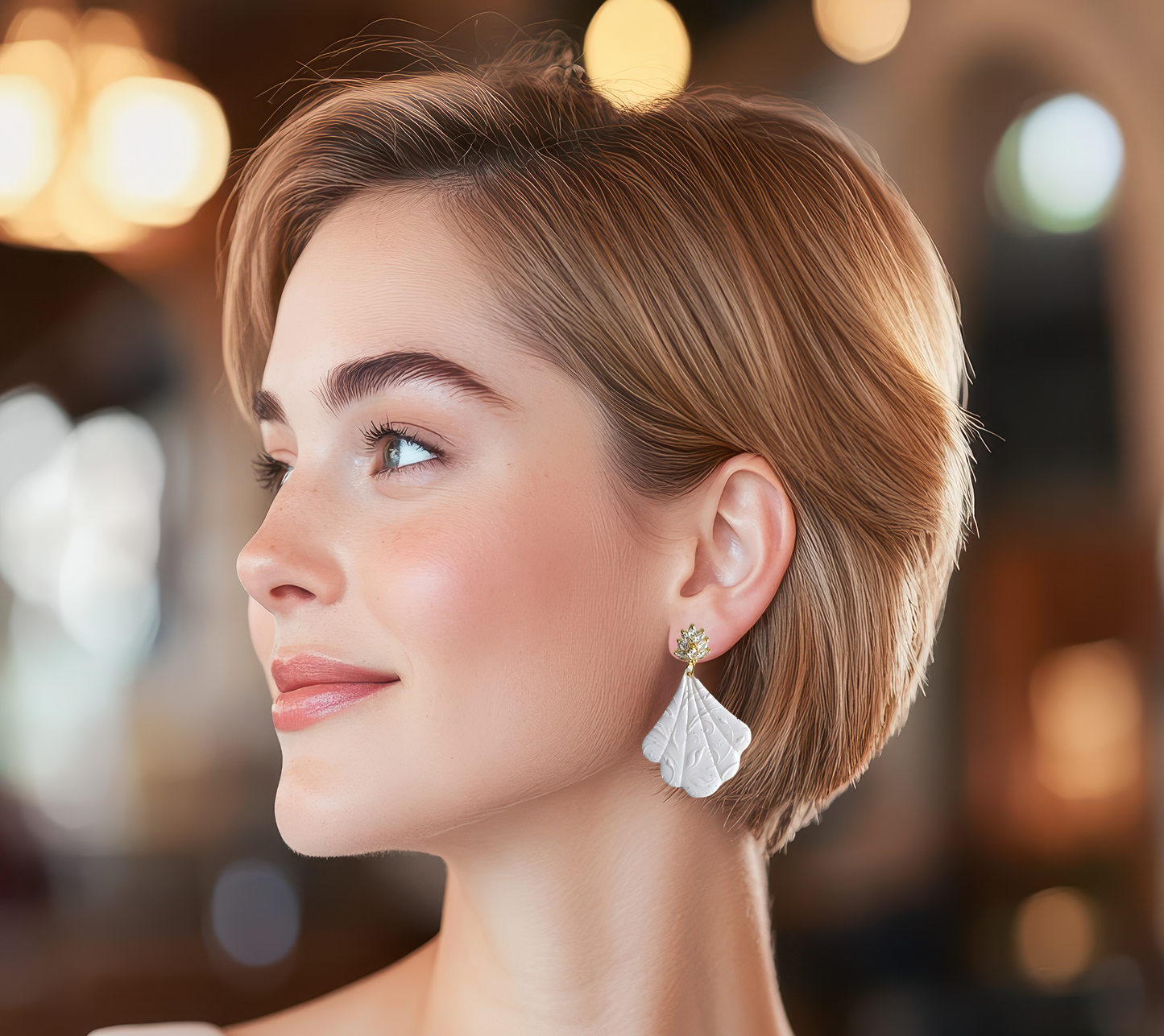 Elegant Ivory Lucy Earrings
