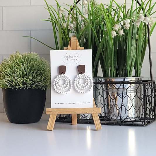 Silver Lasso Dangle Clay Earring