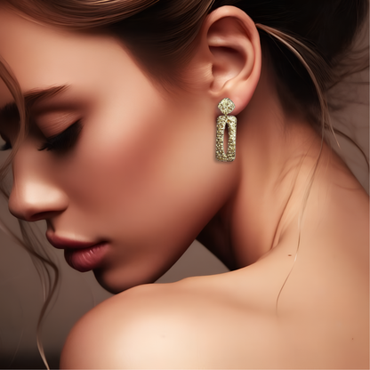 Gold Hammered Clay Earrings