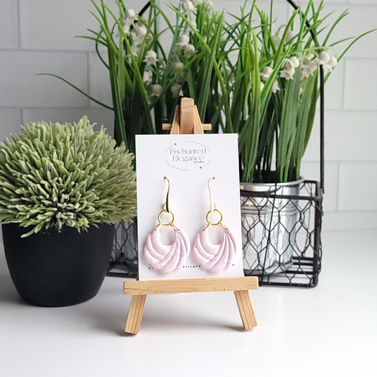 Pastel Pink Swirl Earrings