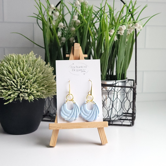 Pastel Blue Swirl Earrings