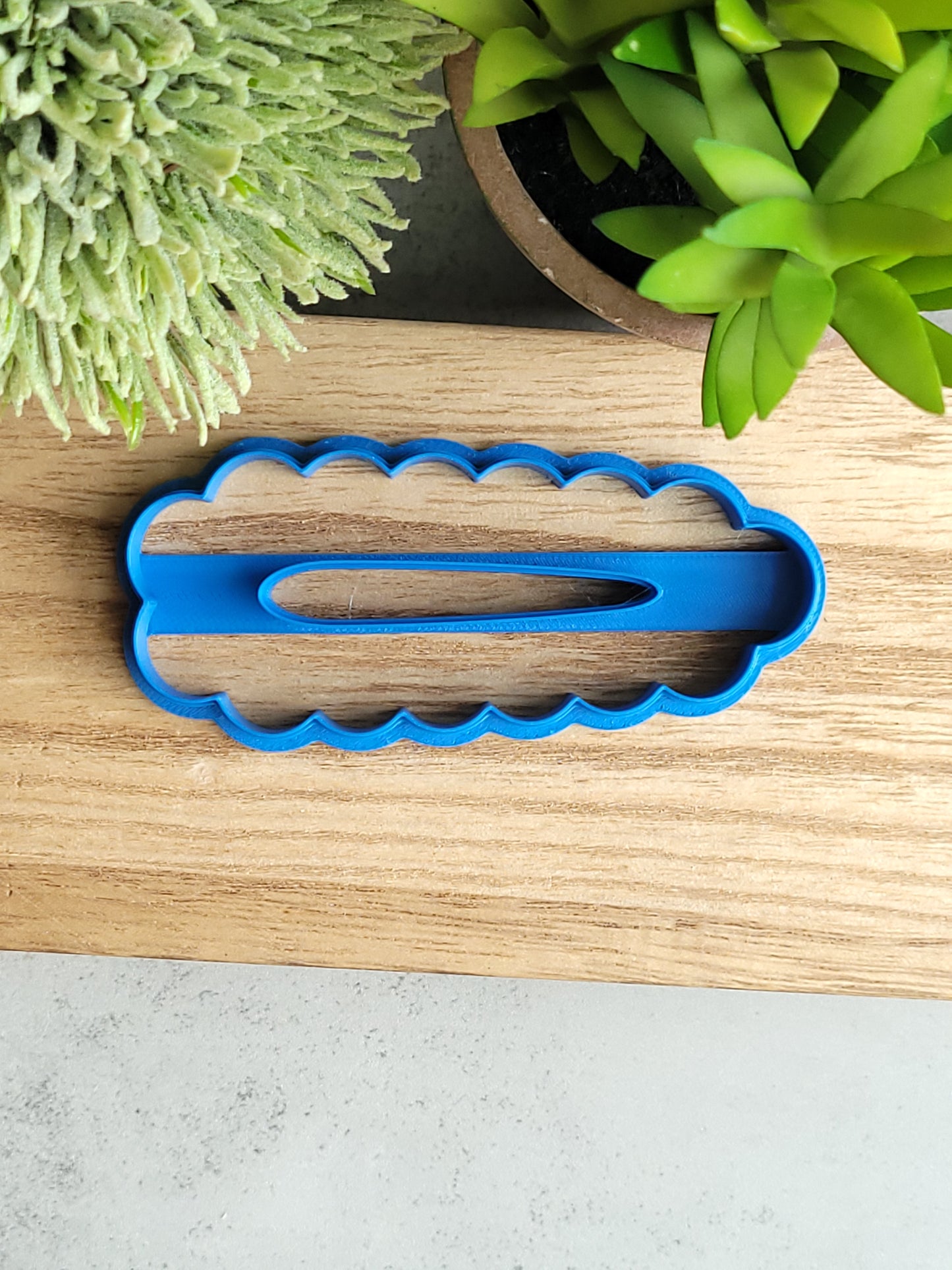 Wavy Cutout Barrette Clay Cutter