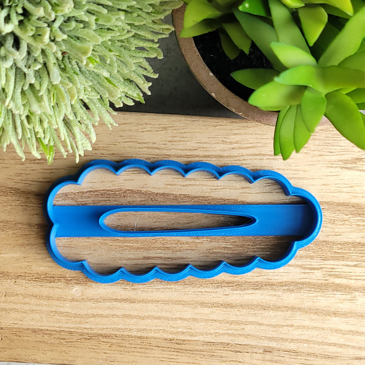 Wavy Cutout Barrette Clay Cutter