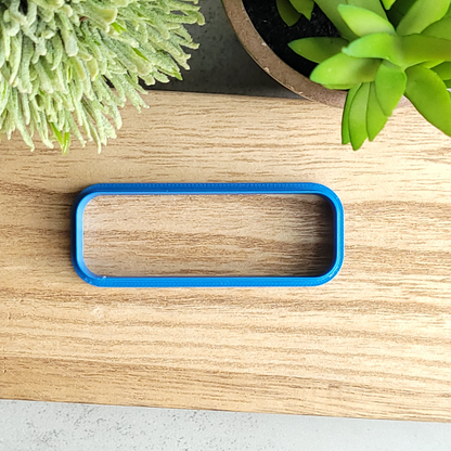 Slim Rectangle Barrette Clay Cutters