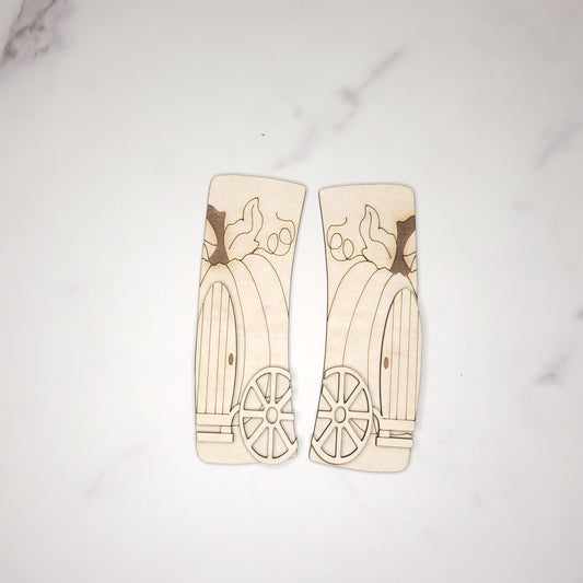 Pumpkin Carriage Laser Cut Barrette Blanks – DIY Fairy Tale Hair Clips