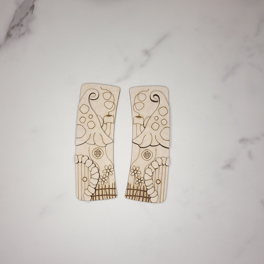 Fairy Cottage Laser Cut Barrette Blanks – DIY Wooden Hair Clip Bases