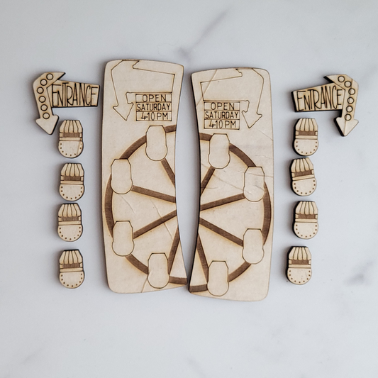 Ferris Wheel Laser Cut Barrette Blanks – Carnival Clip Bases for DIY