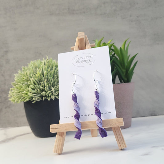 Purple Twist Earrings