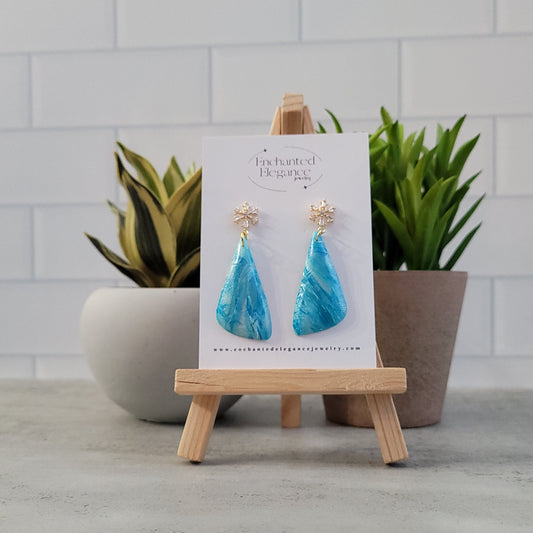 Ice Blue Dangle Earrings