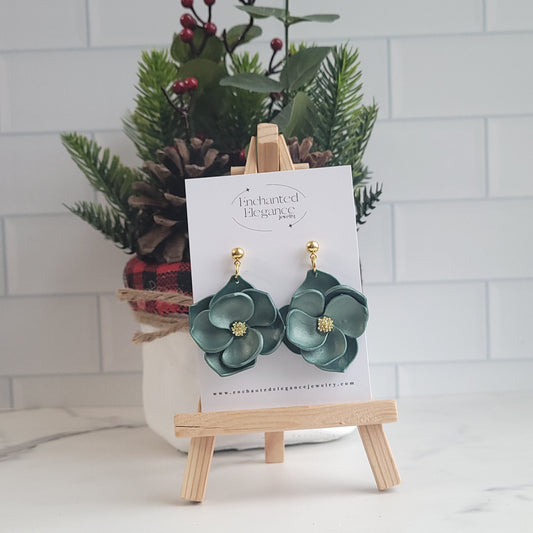 Green Shimmering Tia Earrings