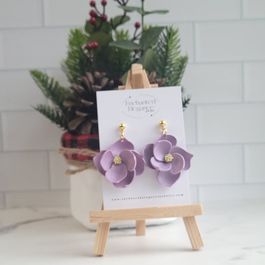 Mauve Shimmering Tia Earrings