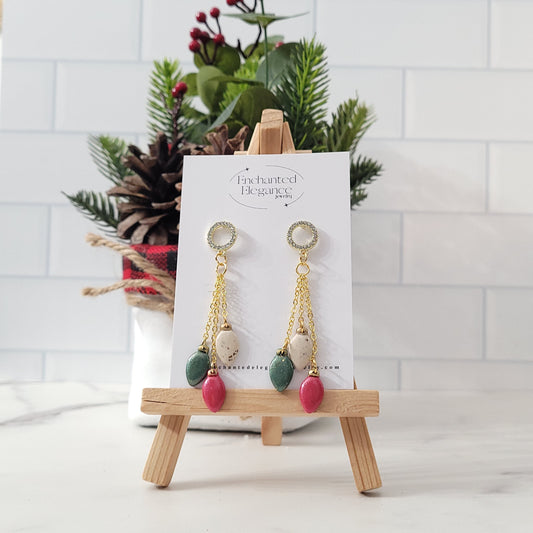 Christmas Light Dangle Earrings