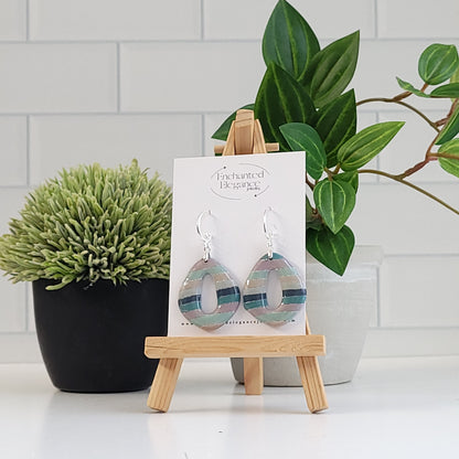 Dusky Sky Line Dangle Earrings