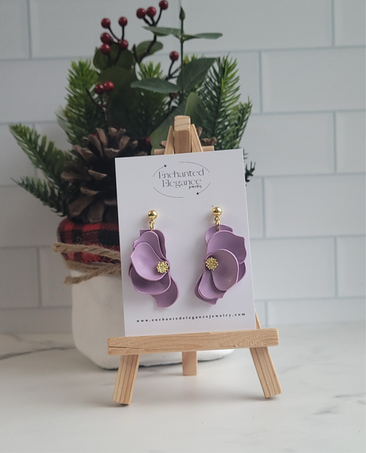 Mauve Shimmering Lil Tia Earrings