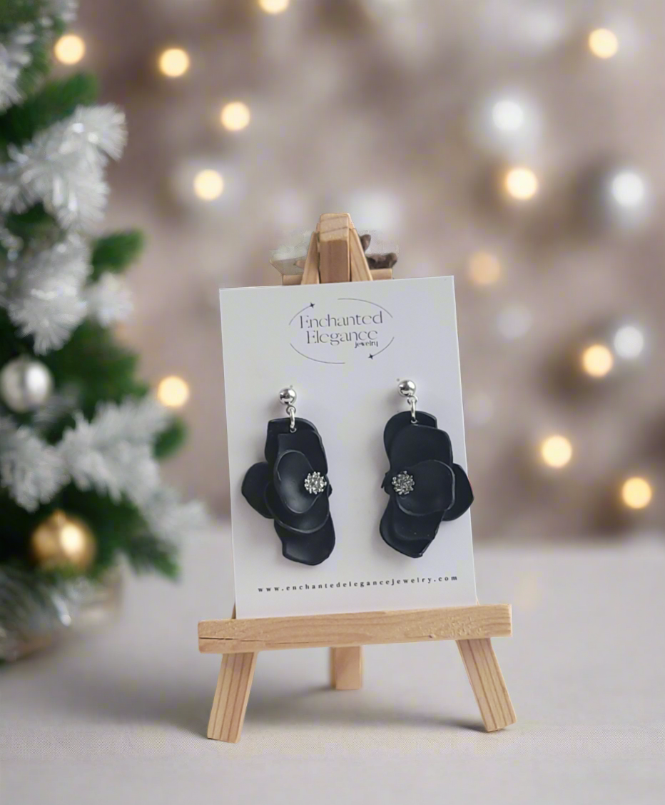 Black Shimmering Lil Tia Earrings