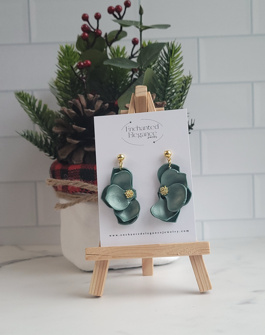 Green Shimmering Lil Tia Earrings