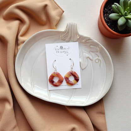 Autumn Sunset Dangle Clay Earrings