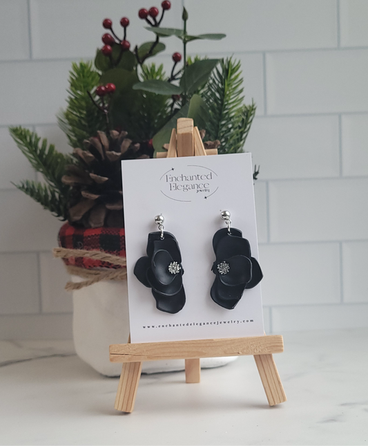 Black Shimmering Lil Tia Earrings