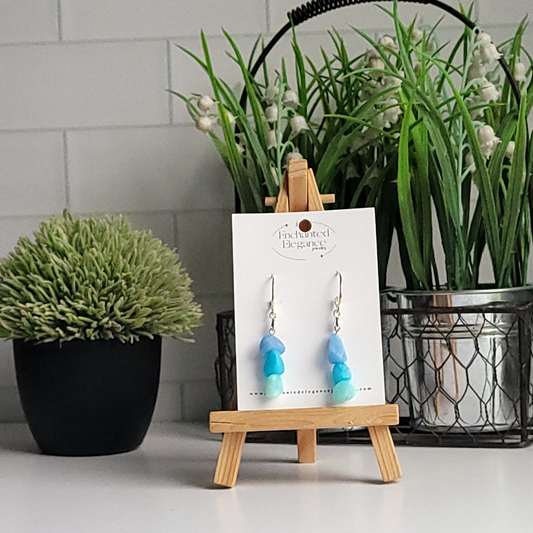 Sea Glass Pebble Earrings