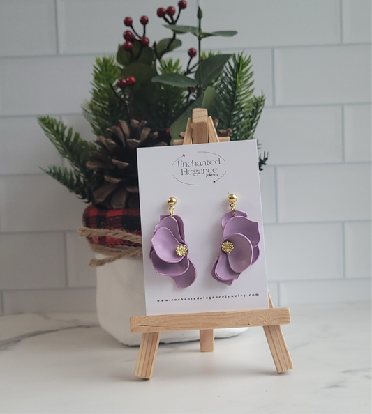 Mauve Shimmering Lil Tia Earrings