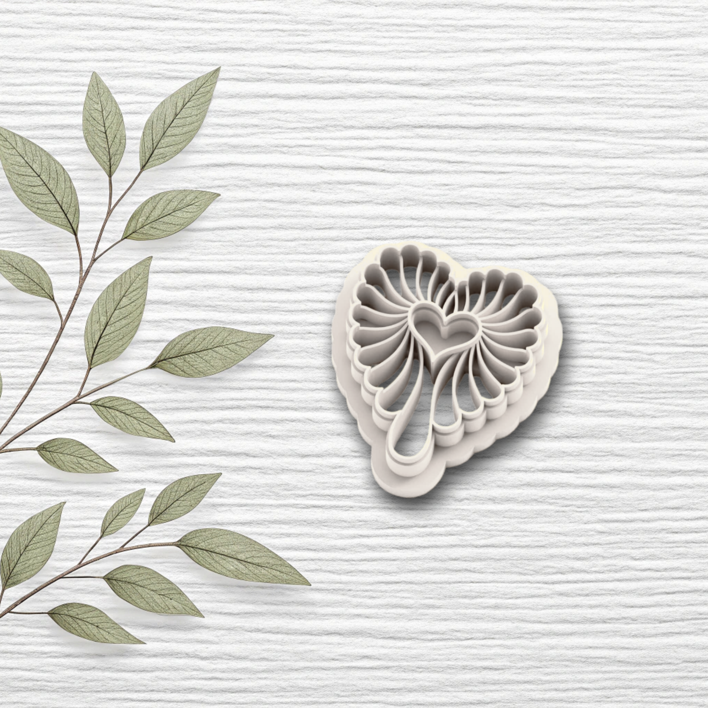 Dripping Heart Polymer Clay Cutter – Valentine Embossed 3D Earring Cutter