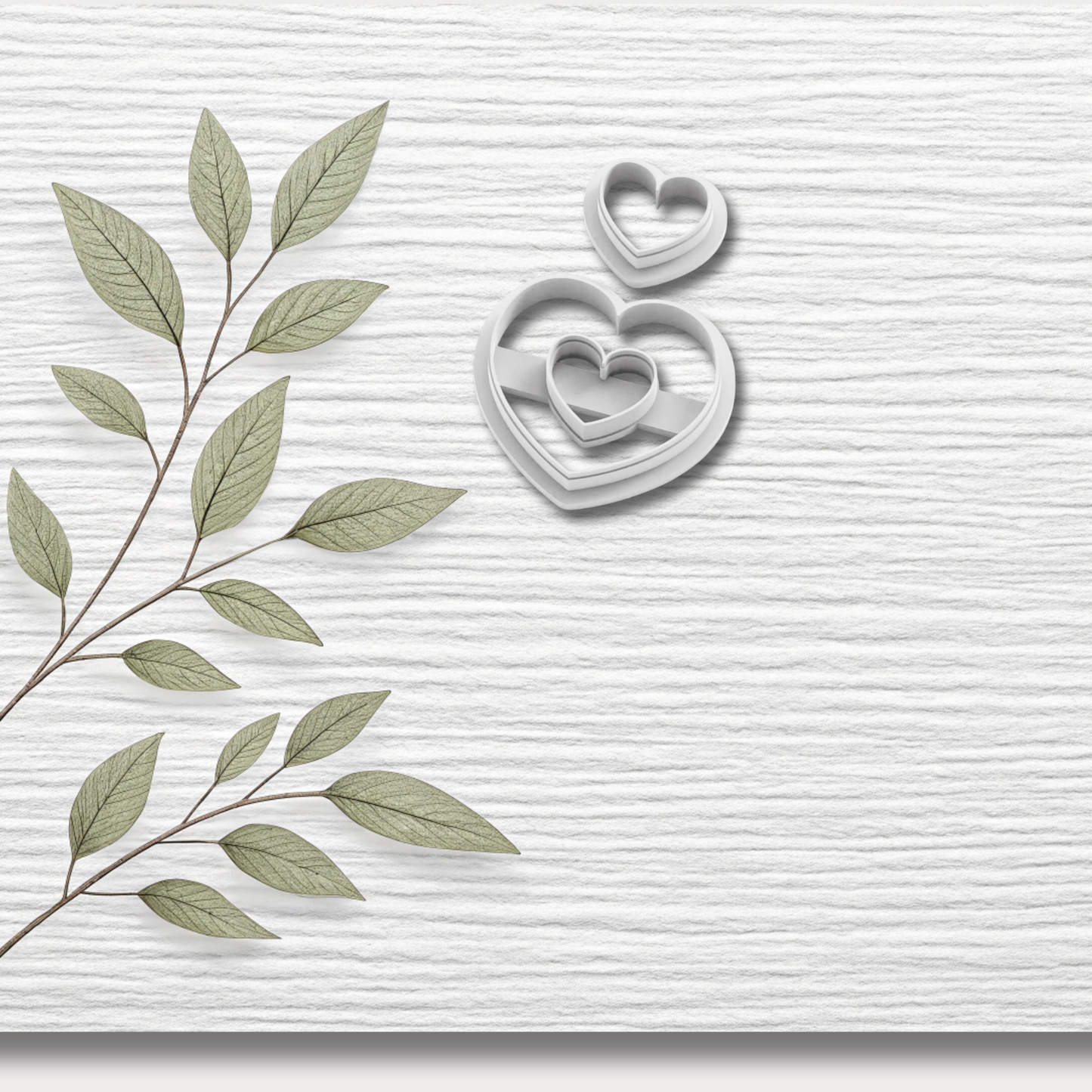 Heart Cut Out Polymer Clay Cutter – Valentine Embossed 3D Earring Cutter