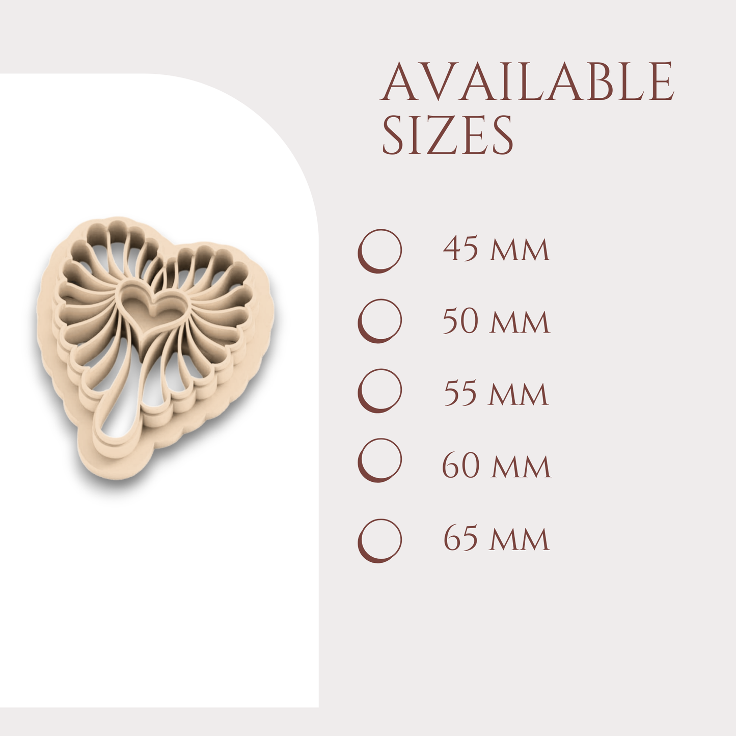 Heart Drop Clay Cutter Set – Valentine Embossed 3D Earring Cutter