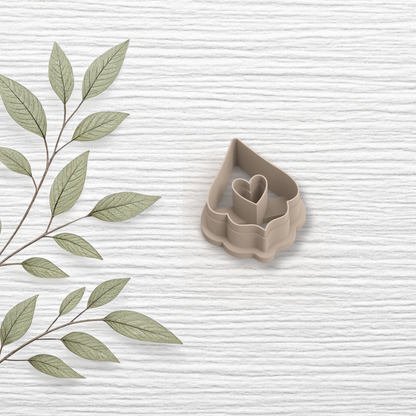 Romantic Heart Polymer Clay Cutter