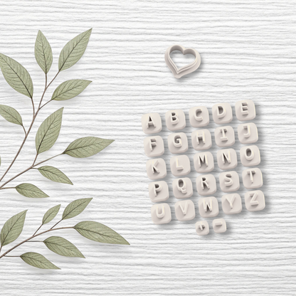 Stamped Love Letters Polymer Clay Cutter Set