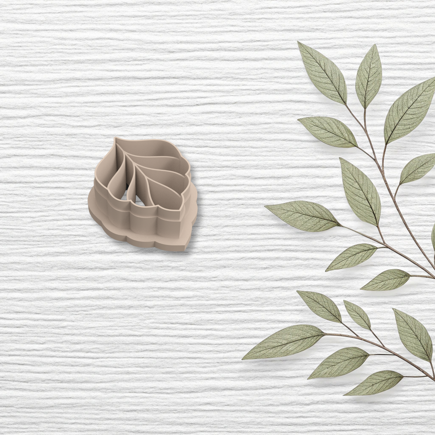 Embossed Leaf Polymer Clay Cutter