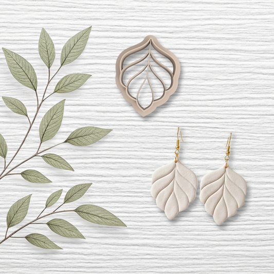 Embossed Leaf Polymer Clay Cutter