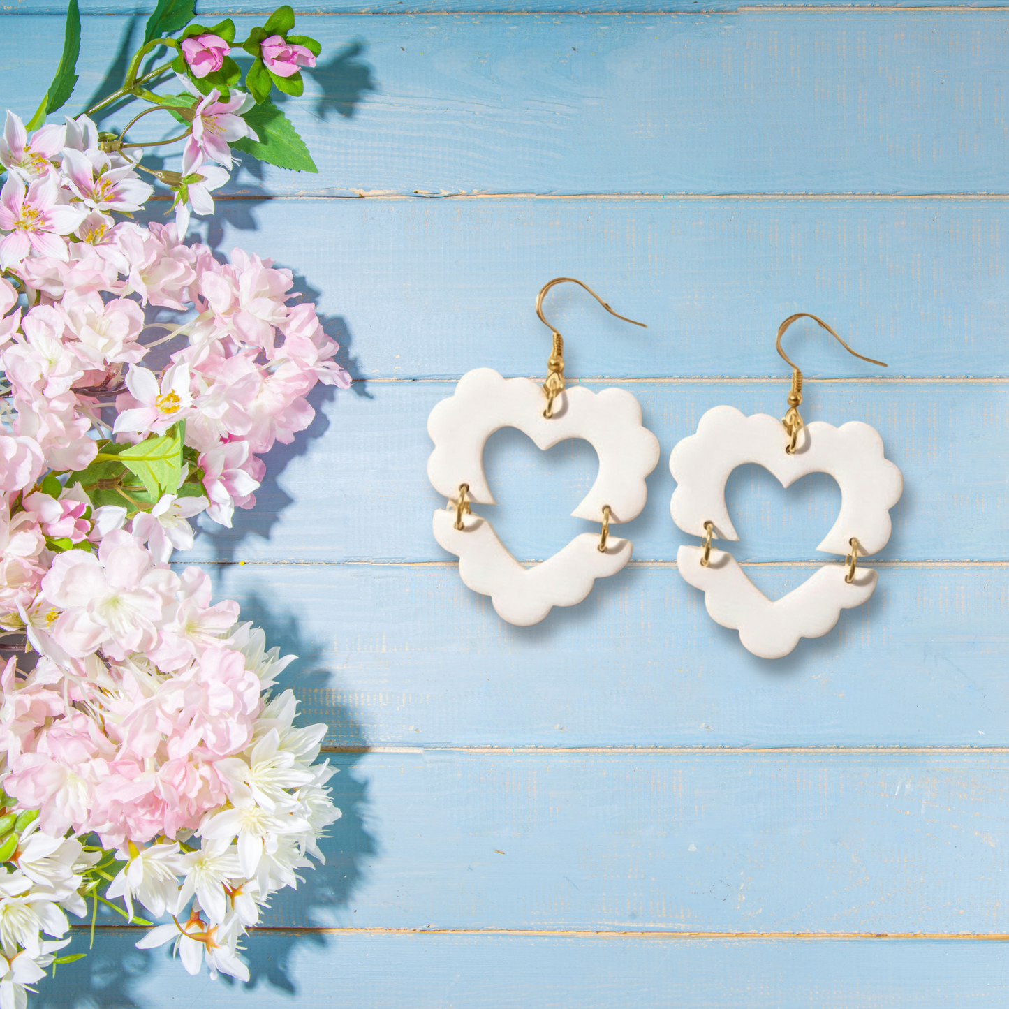 Scalloped 2PC Heart Polymer Clay Cutter