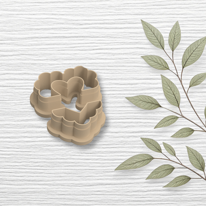 Scalloped 2PC Heart Polymer Clay Cutter